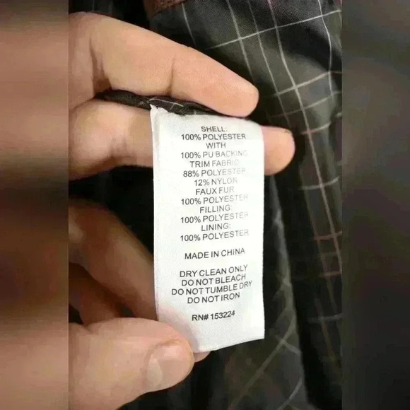 NWT RAINFOREST Brown Tan Faux Quilted  Diamond Suede Hooded Car Coat 40R Medium - Picture 9 of 12